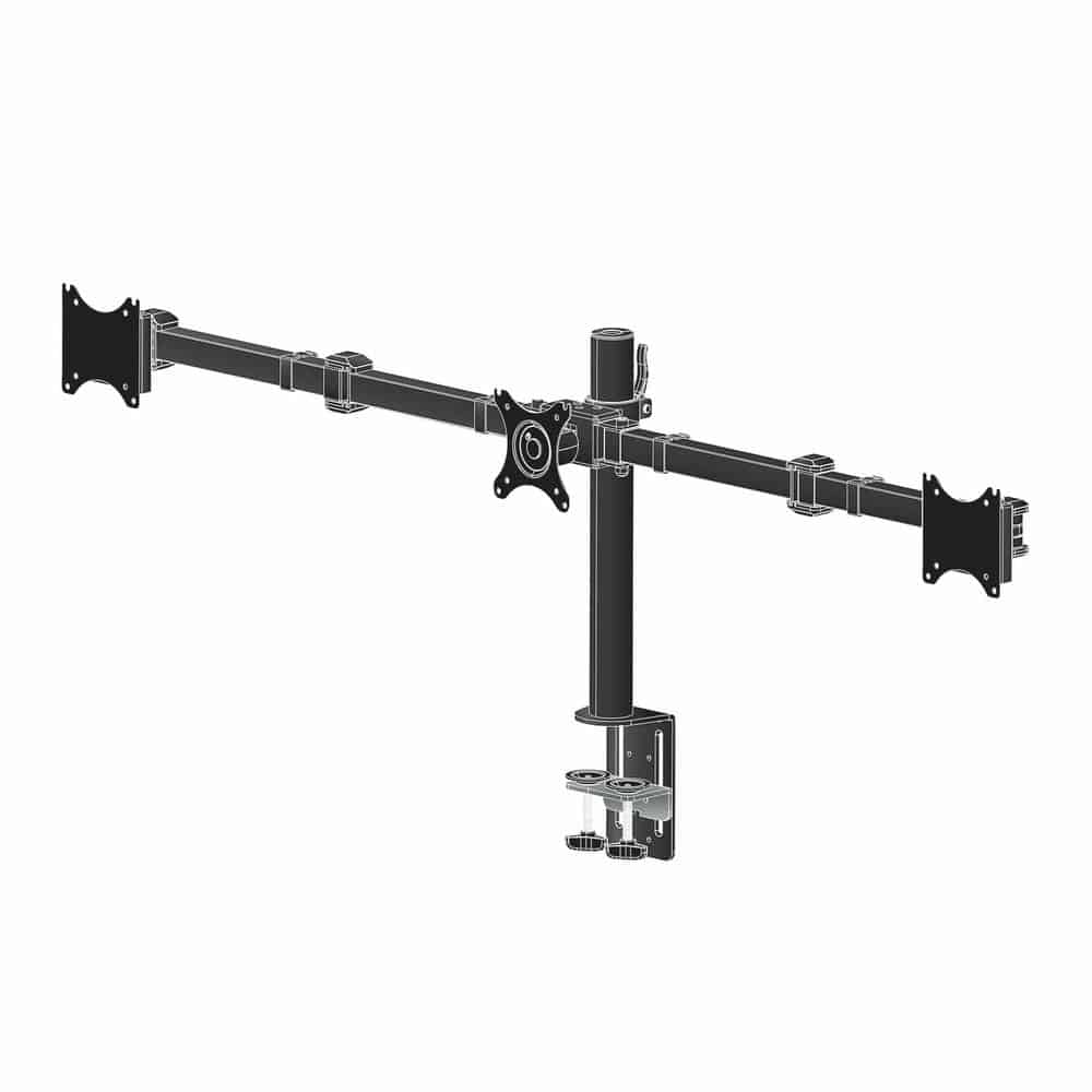 (image for) iiyama Triple Desk Top Mounting Arm for upto 27" Tilt/Height/Rotate